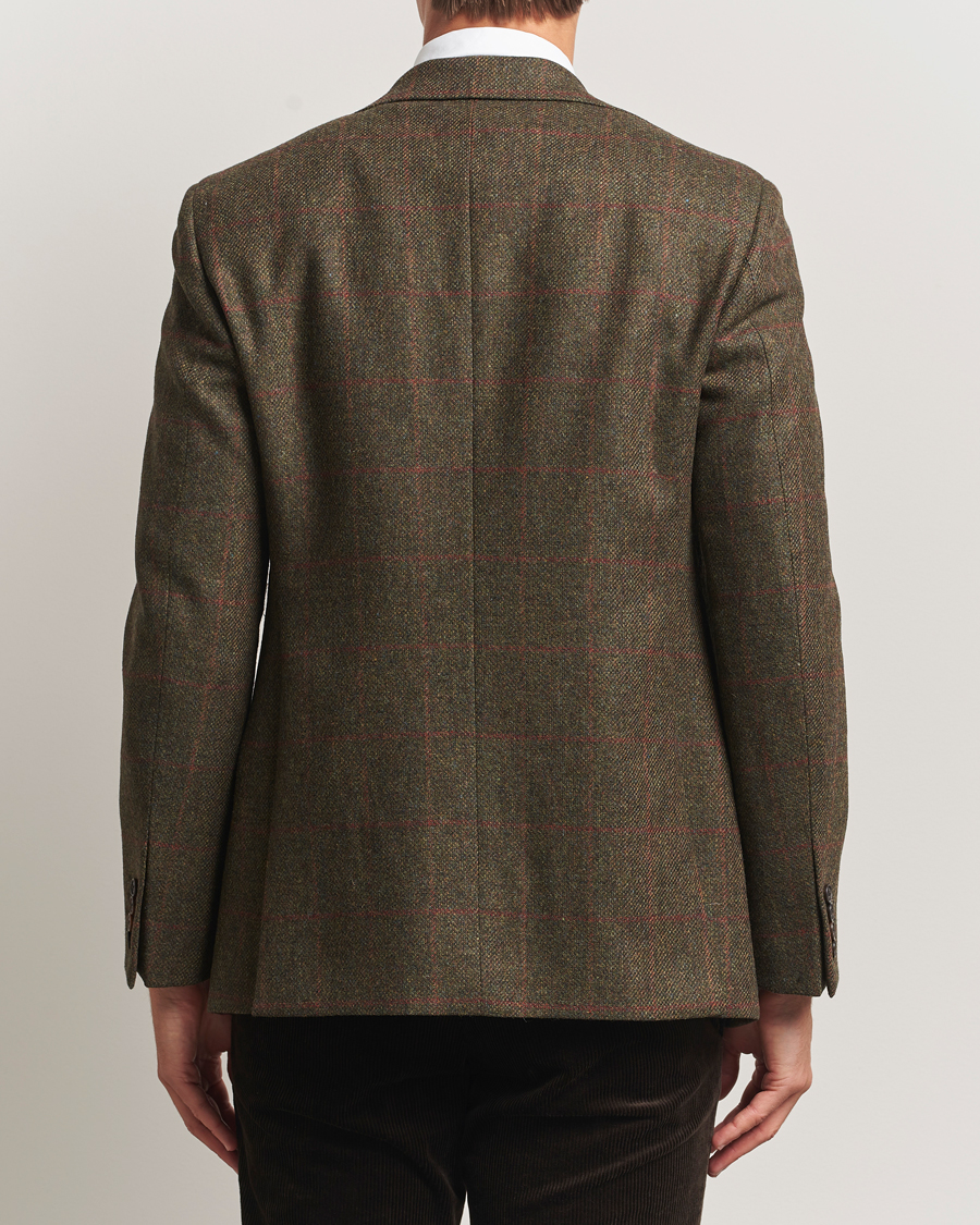 Herre | Blazere & jakker | Walker Slater | Edward Lambswool Windowpane Blazer Dark Green