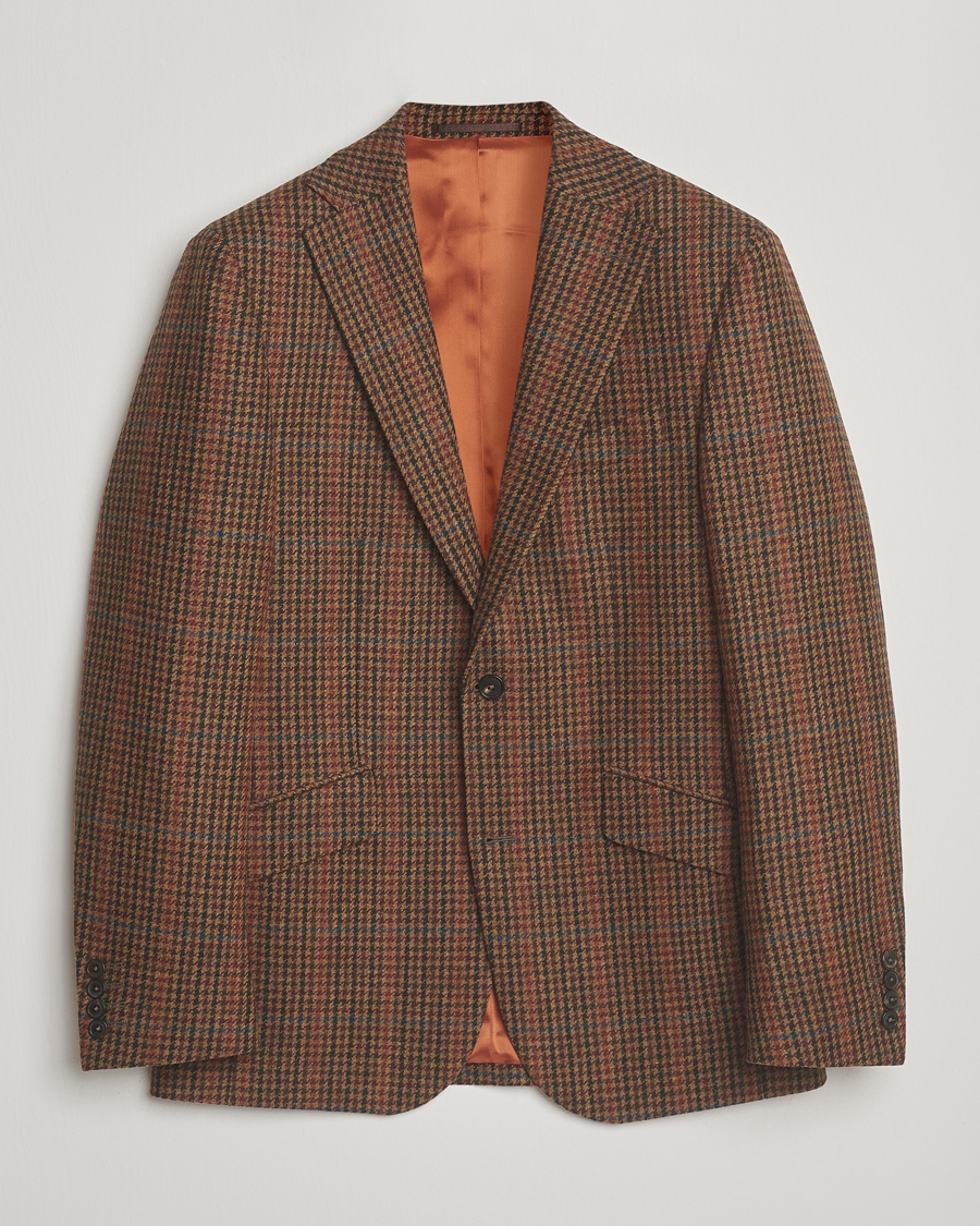 Herre | Blazere & jakker | Walker Slater | Edward Lambswool Dogtooth Blazer Brown