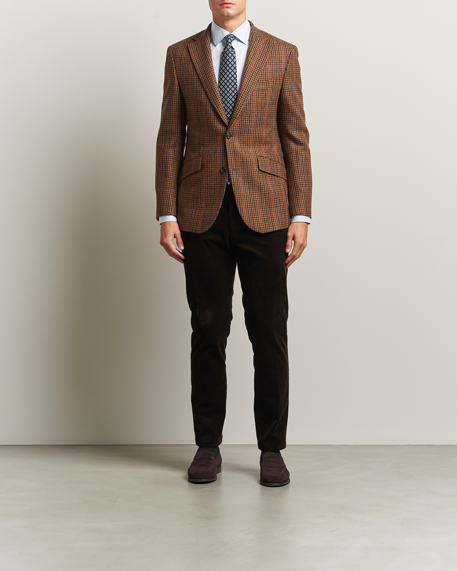 Herre | Blazere & jakker | Walker Slater | Edward Lambswool Dogtooth Blazer Brown