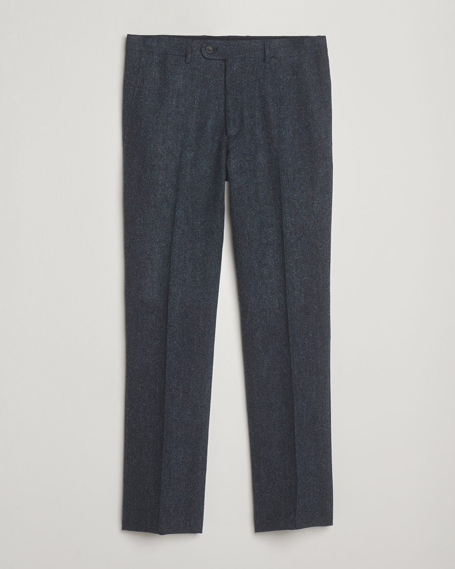 Herre | Bukser | Walker Slater | Edward Shetland Wool Donegal Trousers Navy