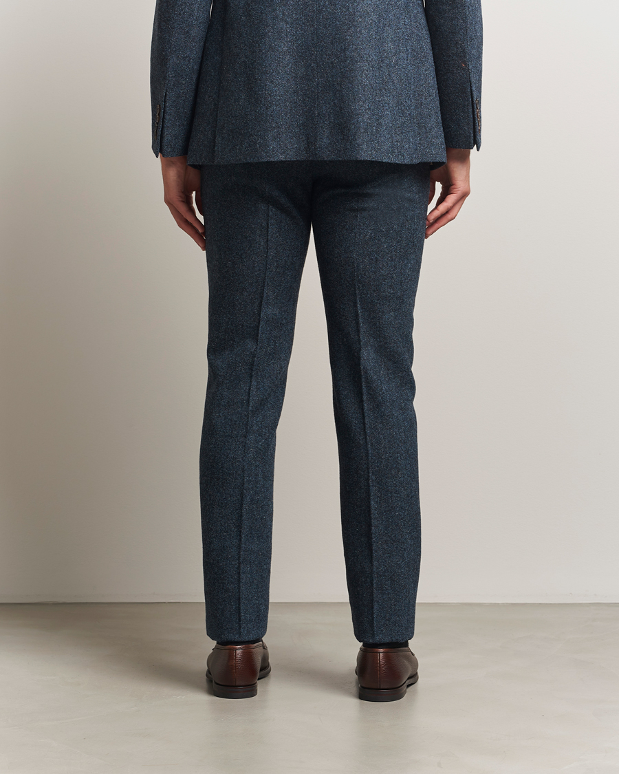 Herre | Bukser | Walker Slater | Edward Shetland Wool Donegal Trousers Navy