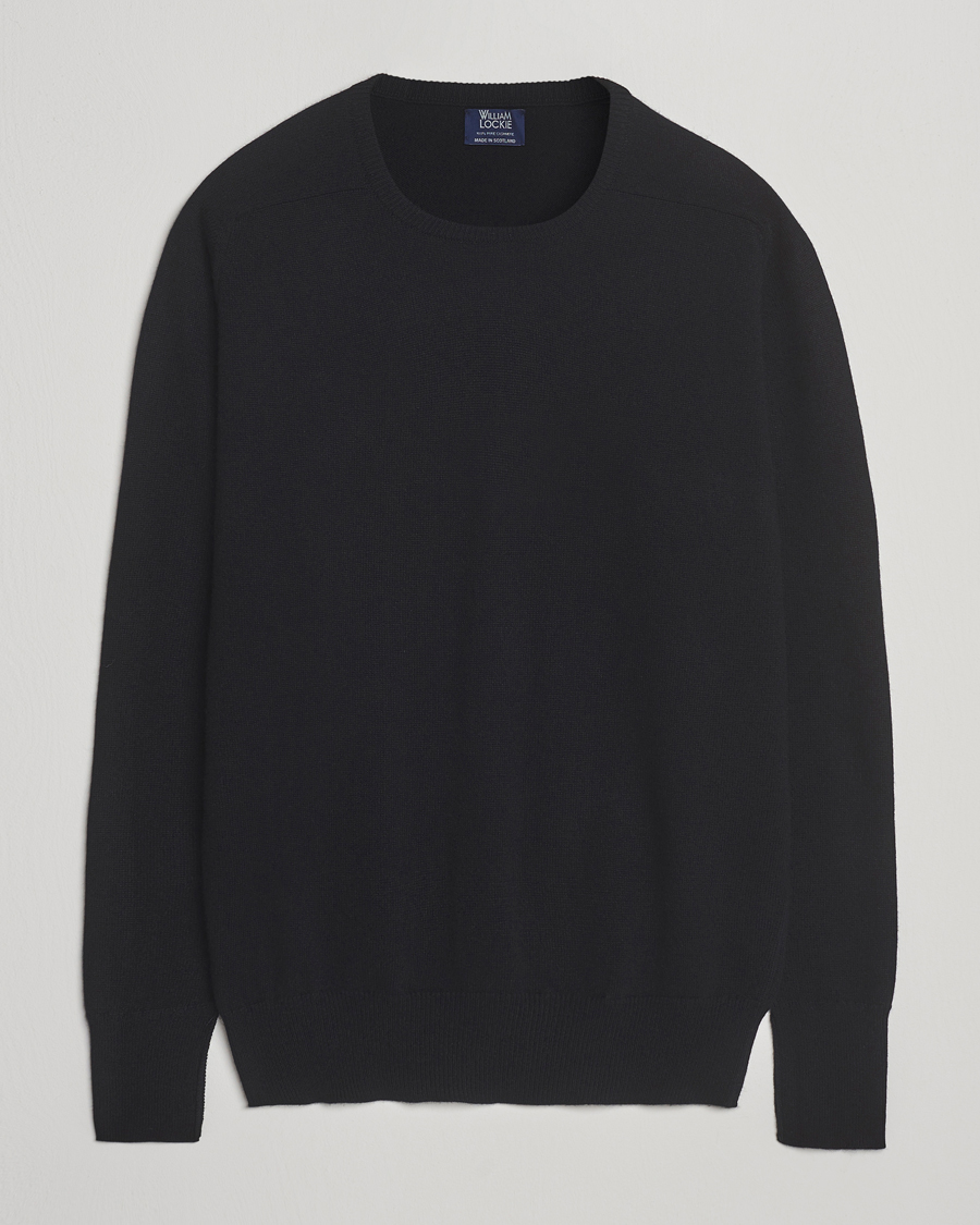 Herre | Trøjer | William Lockie | Melrose Cashmere Crew Neck Black