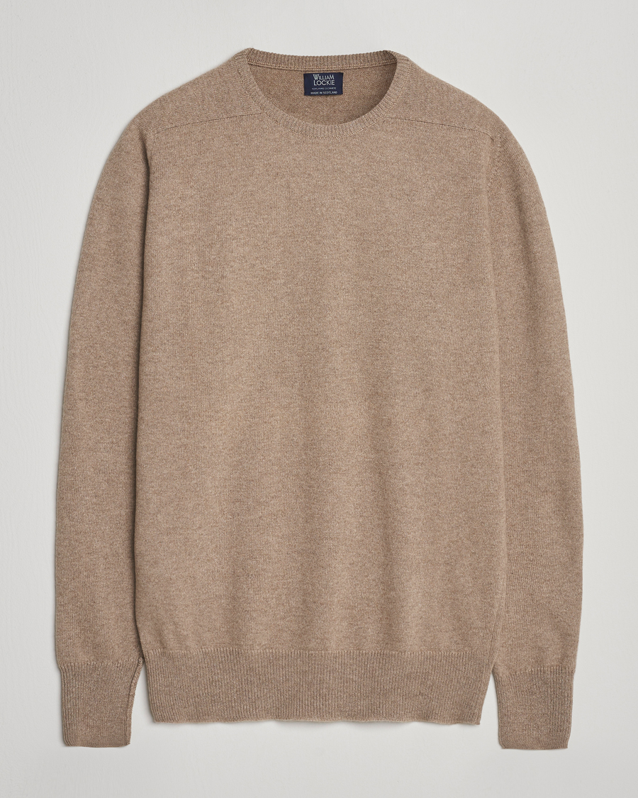 Herre | Trøjer | William Lockie | Melrose Cashmere Crew Neck Dark Natural