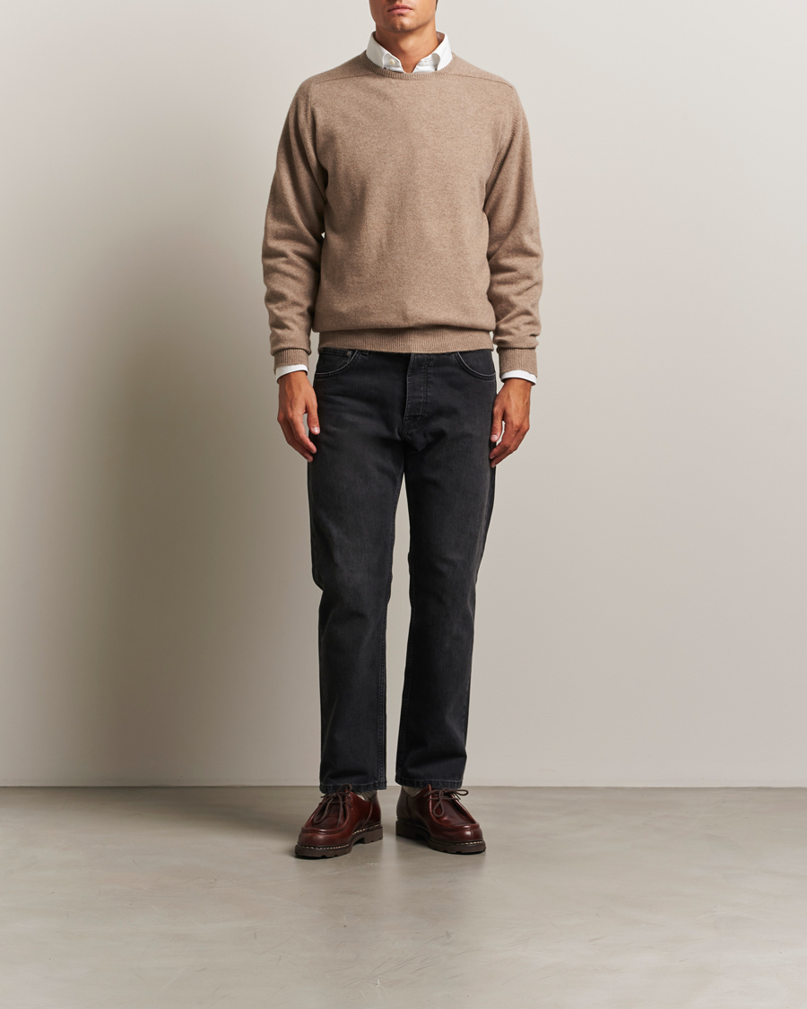 Herre | Trøjer | William Lockie | Melrose Cashmere Crew Neck Dark Natural