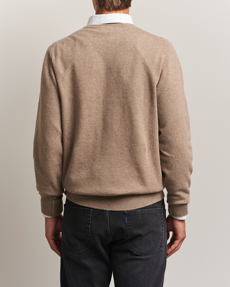 Herre | Trøjer | William Lockie | Melrose Cashmere Crew Neck Dark Natural