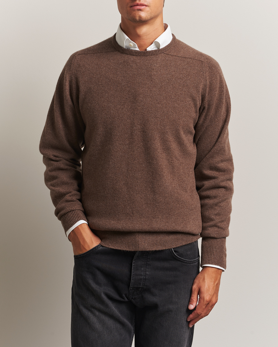 Herre | Trøjer | William Lockie | Melrose Cashmere Crew Neck Mocha