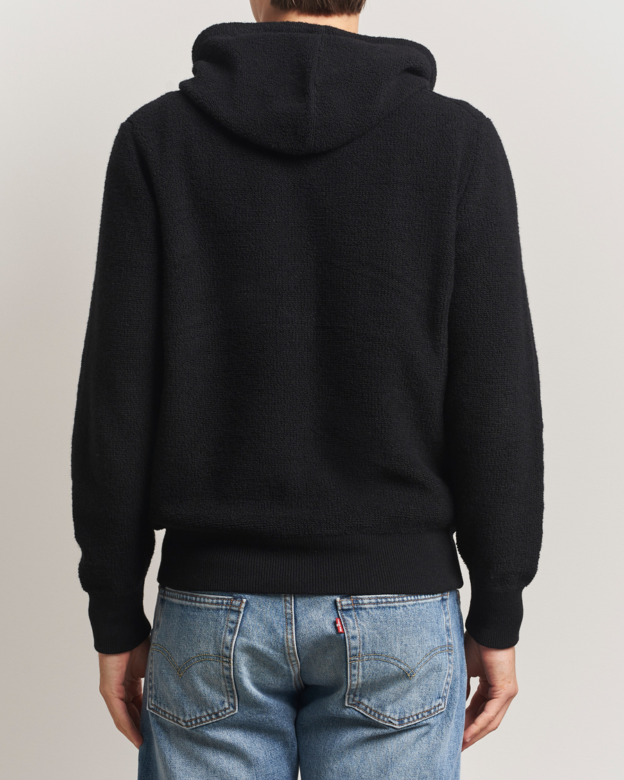 Herre | Trøjer | Gran Sasso | Boiled Wool Hoodie Black