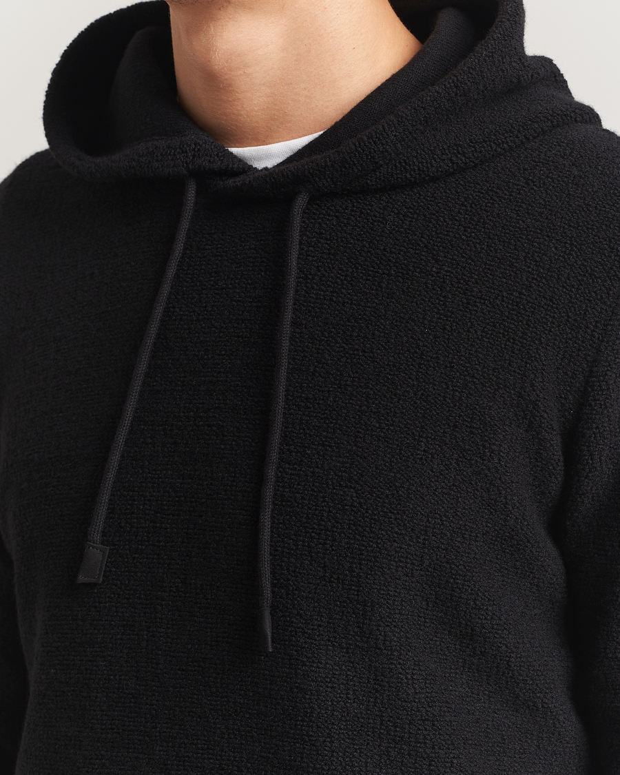 Herre | Trøjer | Gran Sasso | Boiled Wool Hoodie Black