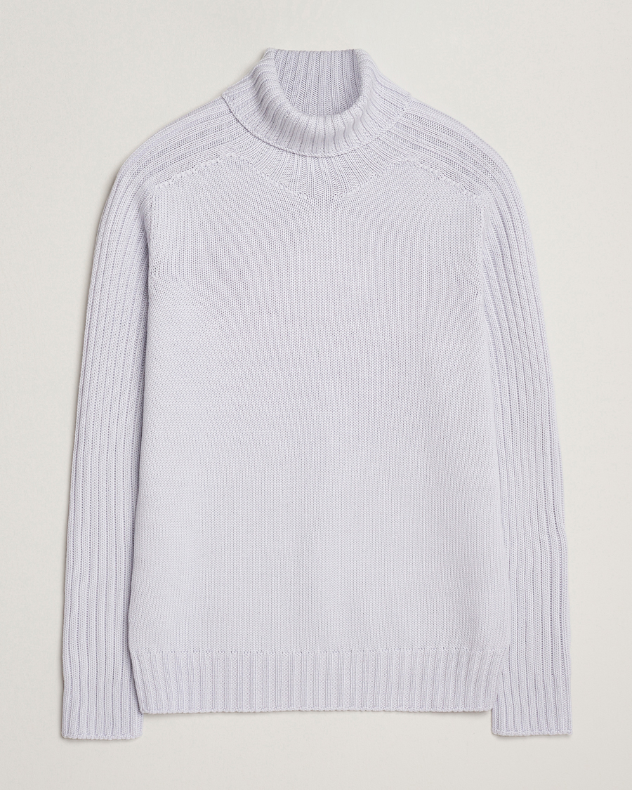 Herre | Trøjer | Gran Sasso | Rainwool Rollneck Light Purple Melange