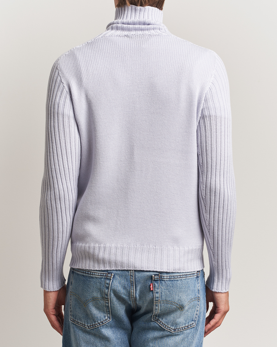 Herre | Trøjer | Gran Sasso | Rainwool Rollneck Light Purple Melange