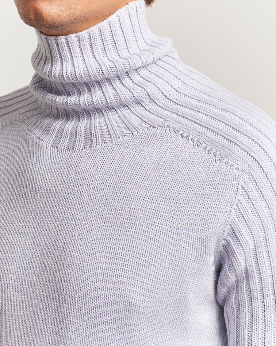 Herre | Trøjer | Gran Sasso | Rainwool Rollneck Light Purple Melange