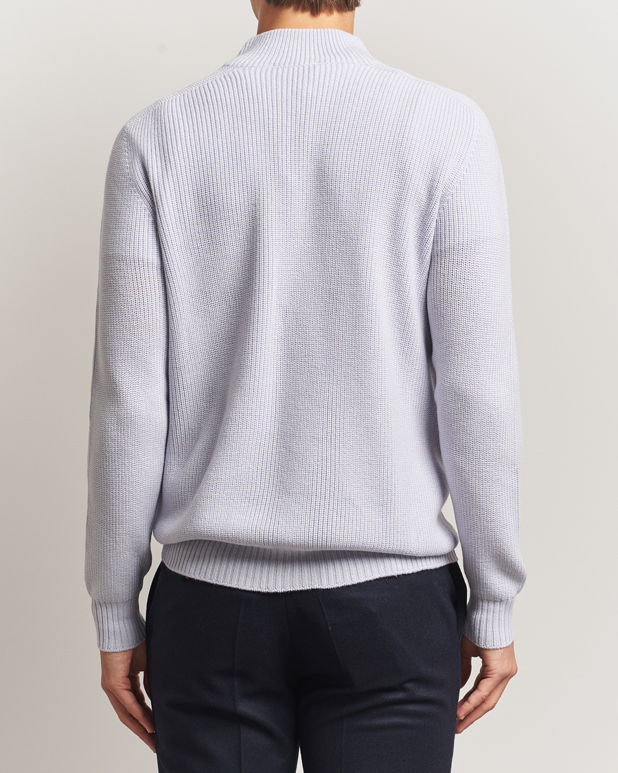 Herre | Trøjer | Gran Sasso | Rainwool Half Zip Light Lavendel
