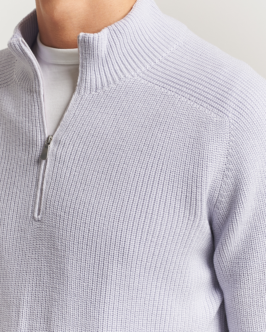 Herre | Trøjer | Gran Sasso | Rainwool Half Zip Light Lavendel