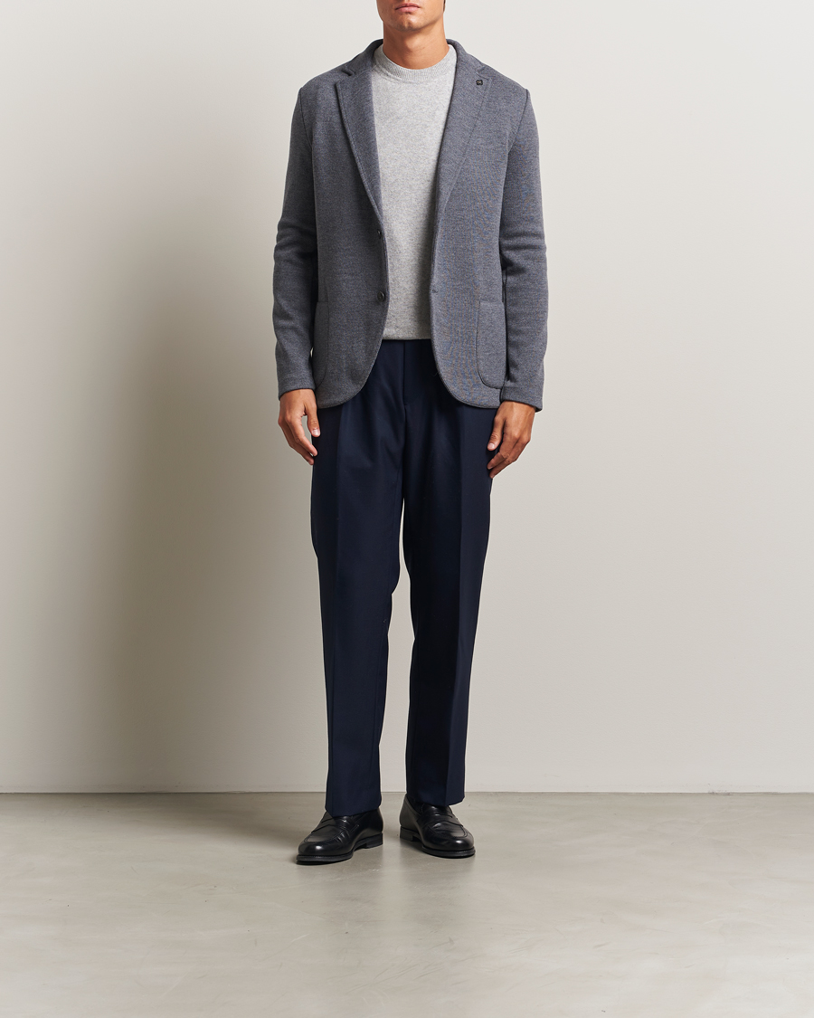 Herre | Blazere & jakker | Gran Sasso | Rainwool Knitted Blazer Grey Melange