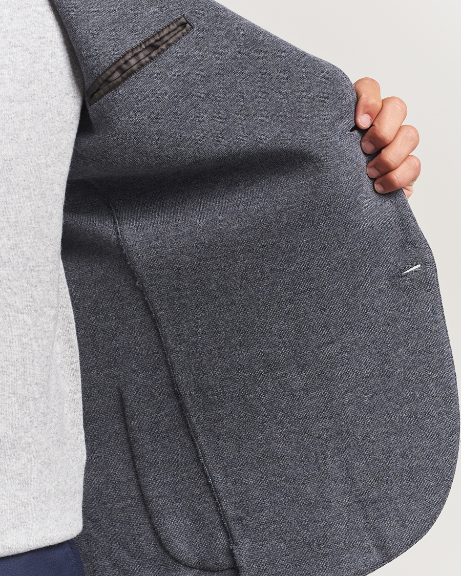 Herre | Blazere & jakker | Gran Sasso | Rainwool Knitted Blazer Grey Melange