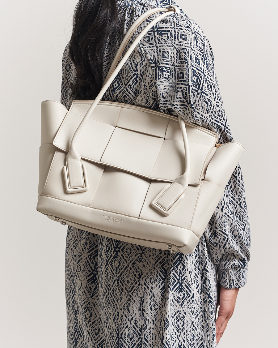 Herre | Pre-Owned & Vintage Bags | Bottega Veneta Pre-Owned | Intrecciato Acro Small White