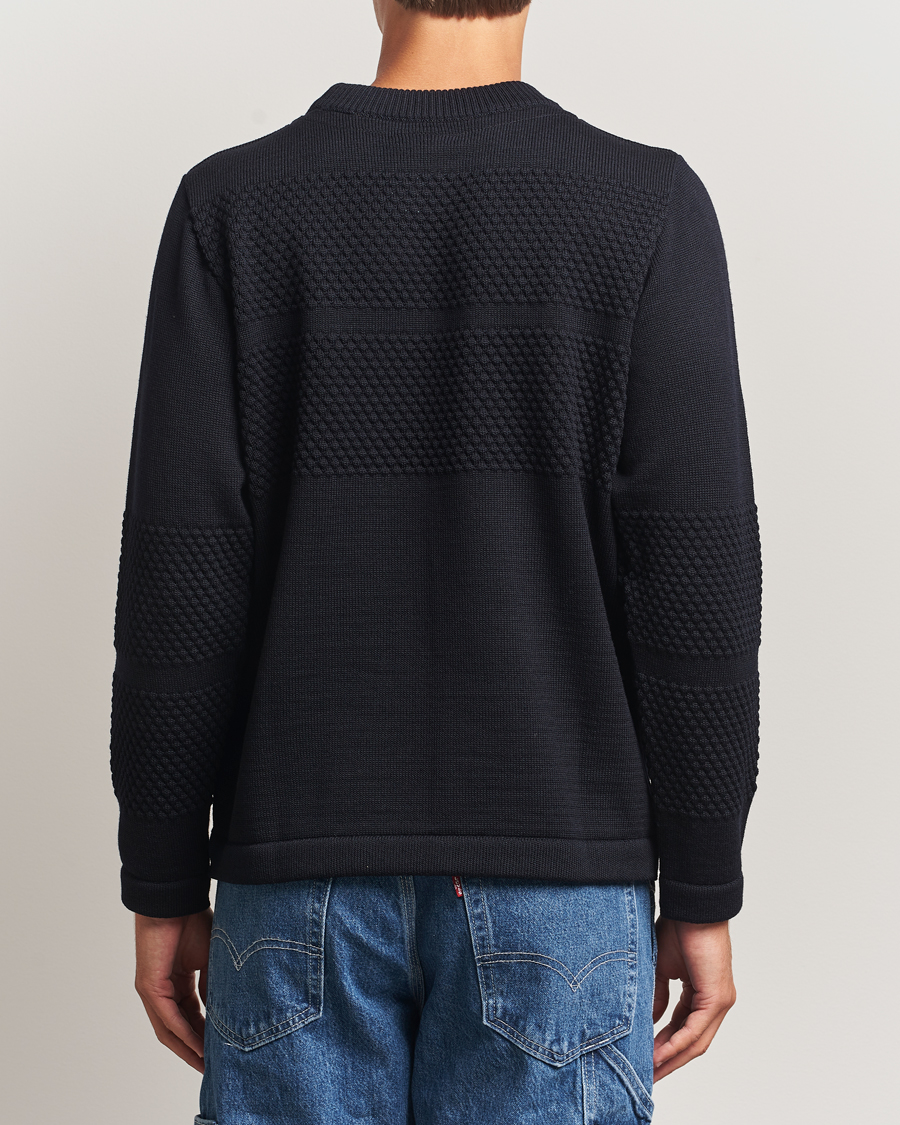 Herre | Trøjer | S.N.S. Herning | Fisherman Wool Crew Neck Navy
