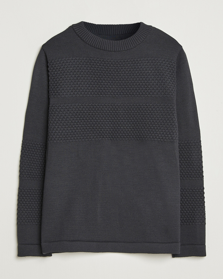 Herre | Trøjer | S.N.S. Herning | Fisherman Wool Crew Neck Molten Grey
