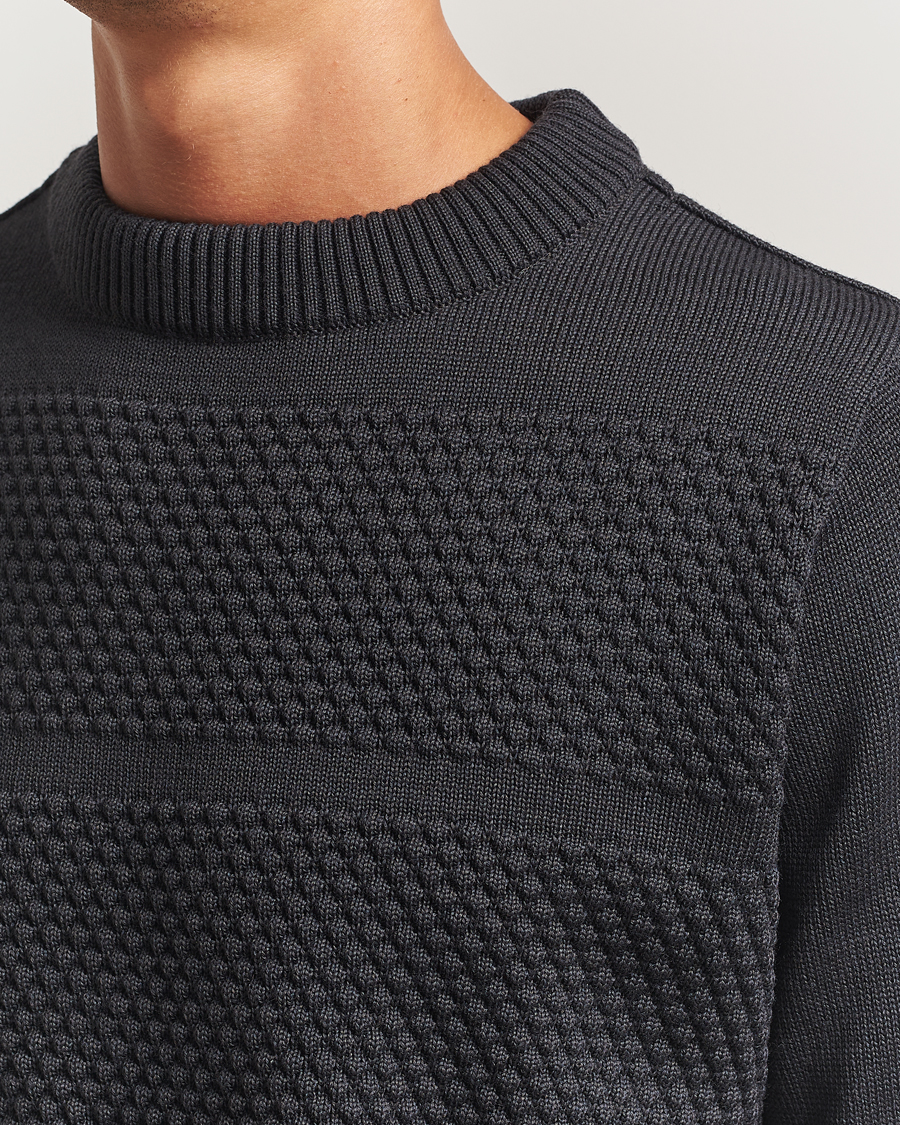Herre | Trøjer | S.N.S. Herning | Fisherman Wool Crew Neck Molten Grey