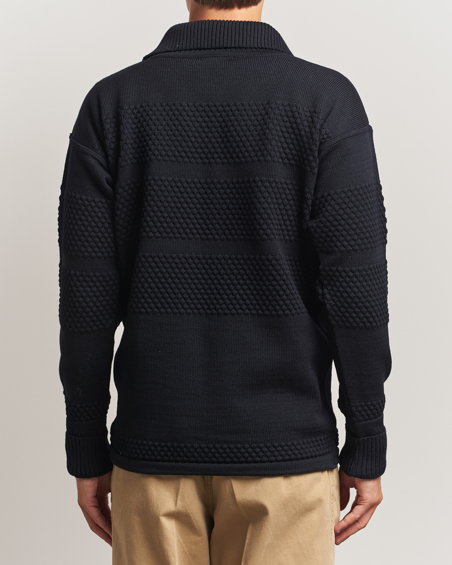 Herre | Trøjer | S.N.S. Herning | Fisherman Wool Short Zip Navy