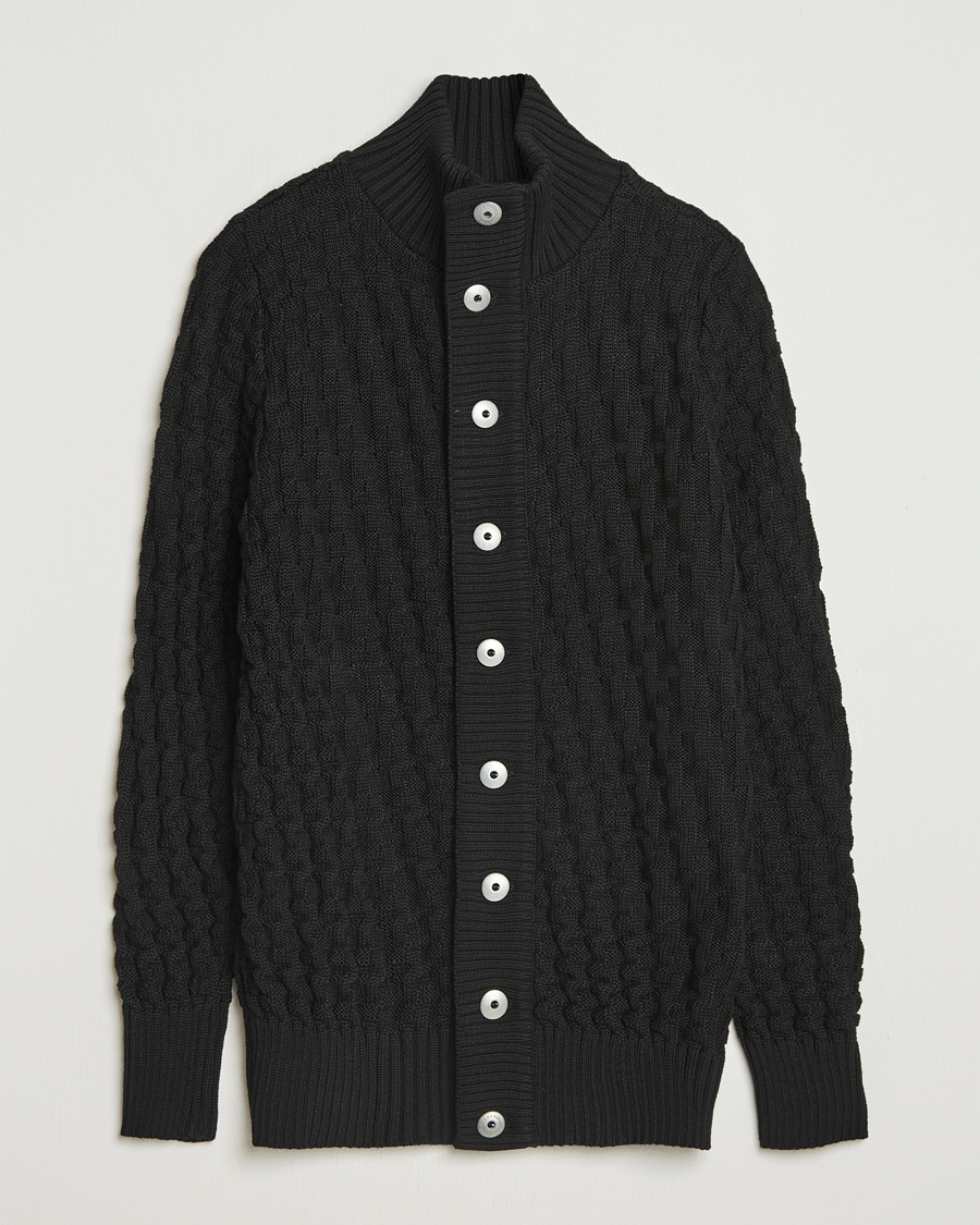 Herre | Trøjer | S.N.S. Herning | Stark Wool Cable Cardigan Black