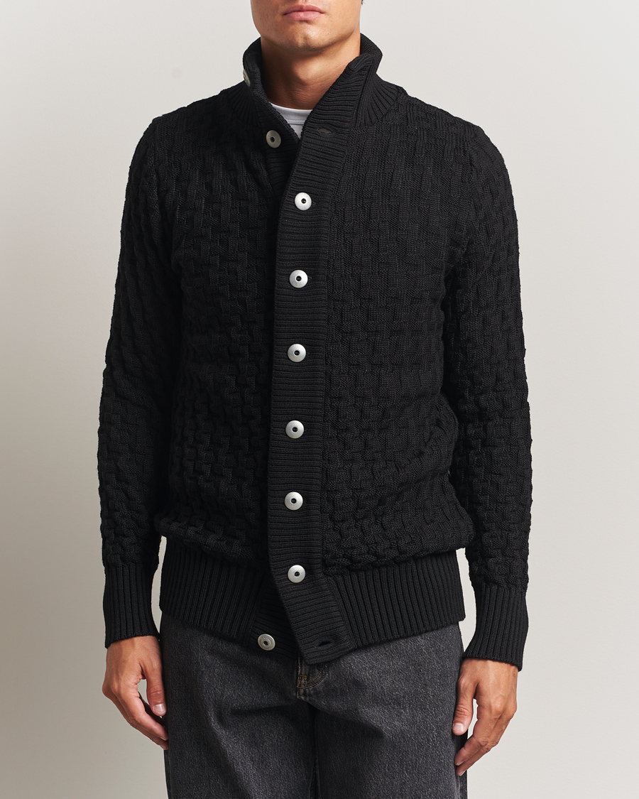 Herre | Trøjer | S.N.S. Herning | Stark Wool Cable Cardigan Black