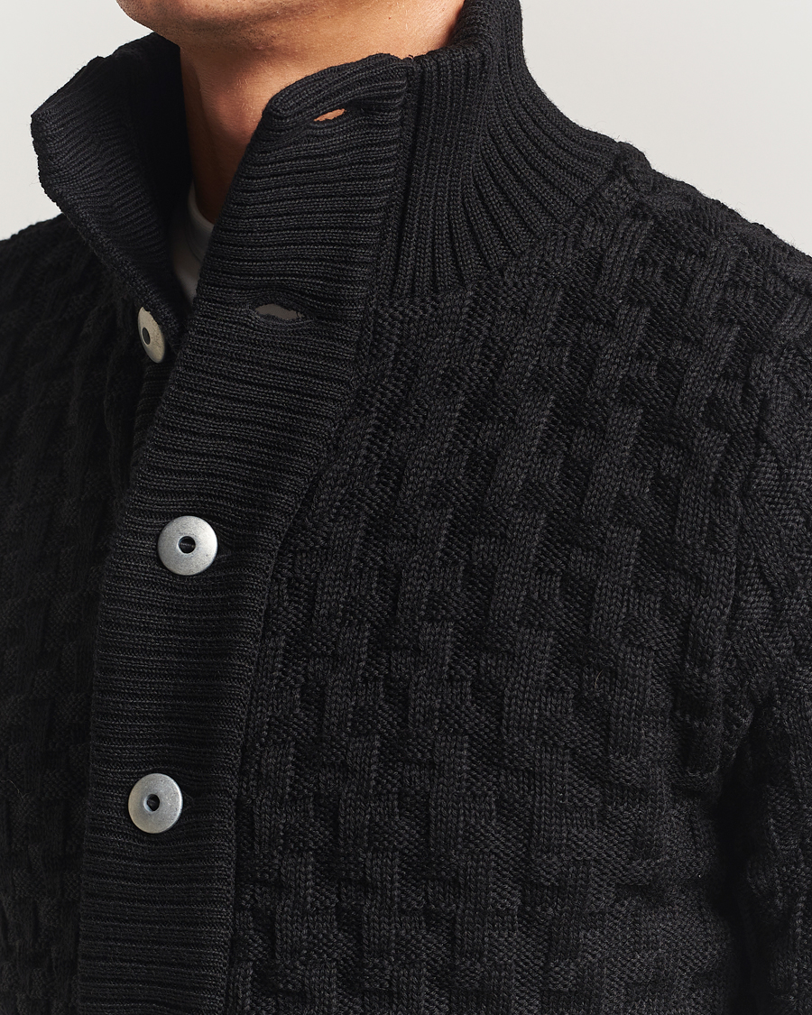 Herre | Trøjer | S.N.S. Herning | Stark Wool Cable Cardigan Black
