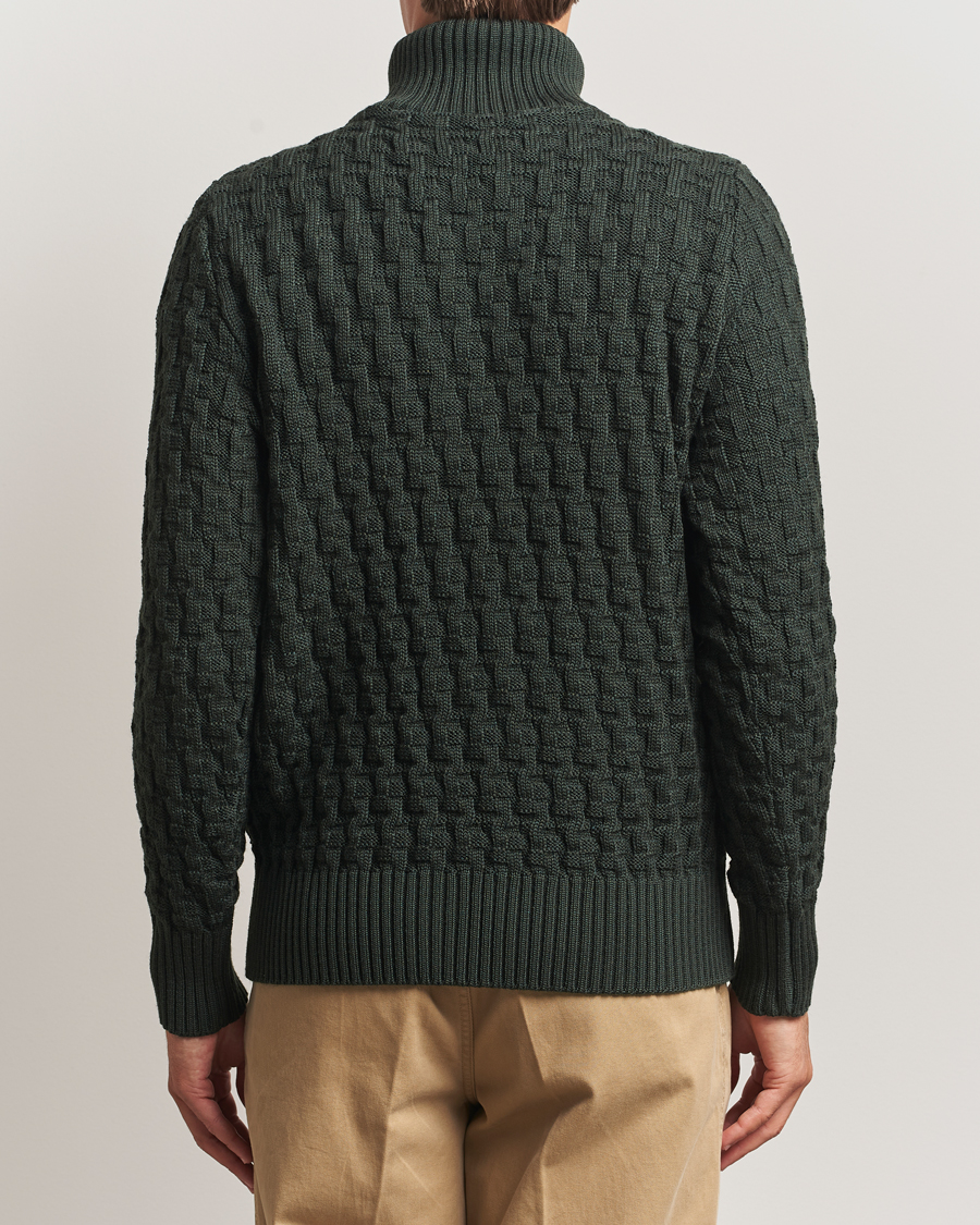 Herre | Trøjer | S.N.S. Herning | Stark Wool Cable Cardigan Dark Forest Green
