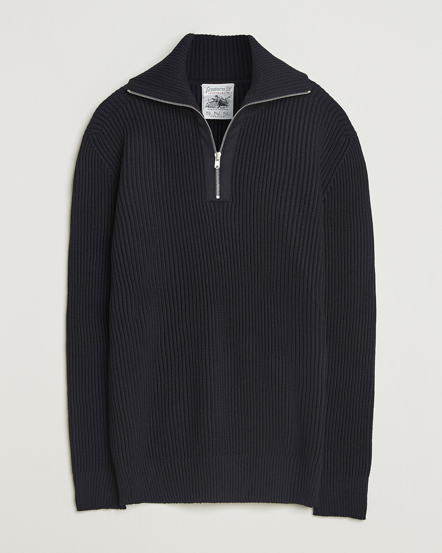 Herre | Trøjer | S.N.S. Herning | Fender Short Zip Navy Blue