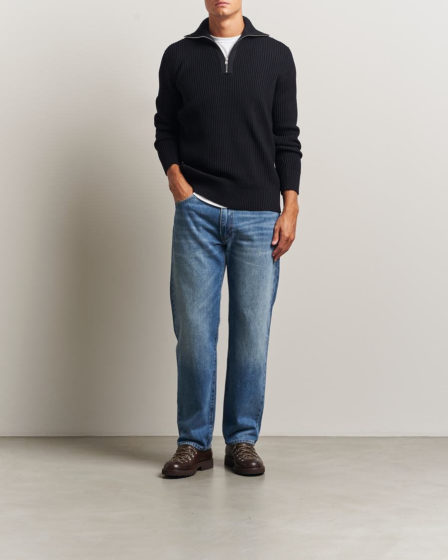 Herre | Trøjer | S.N.S. Herning | Fender Short Zip Navy Blue