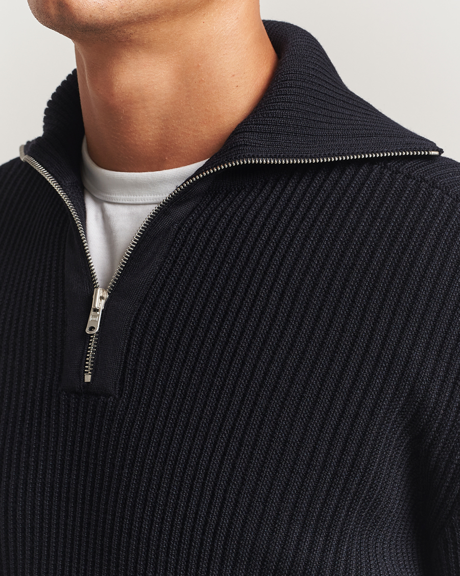 Herre | Trøjer | S.N.S. Herning | Fender Short Zip Navy Blue