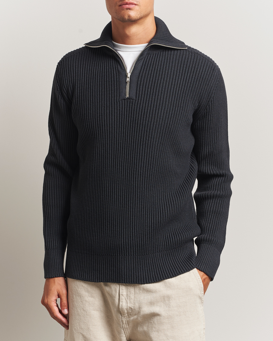 Herre | Trøjer | S.N.S. Herning | Fender Wool Half-Zip Molten Grey