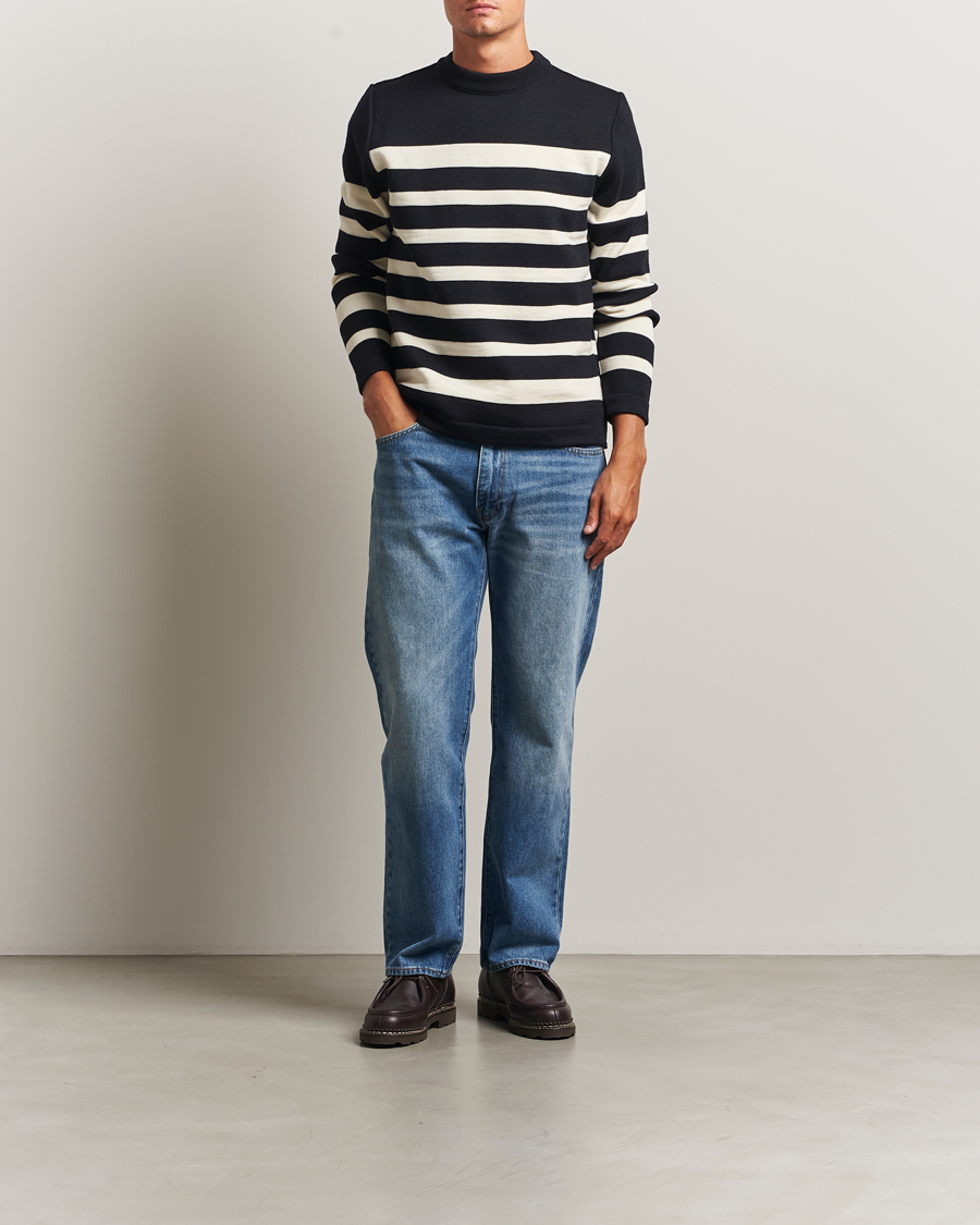 Herre | Trøjer | S.N.S. Herning | Given Wool Crew Neck Navy/White