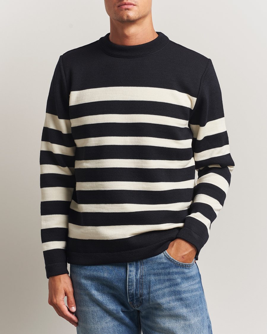 Herre | Trøjer | S.N.S. Herning | Given Wool Crew Neck Navy/White