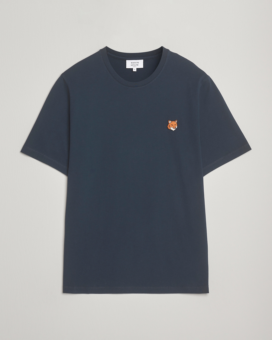 Herre | T-Shirts | Maison Kitsuné | Fox Head T-Shirt Classic Navy