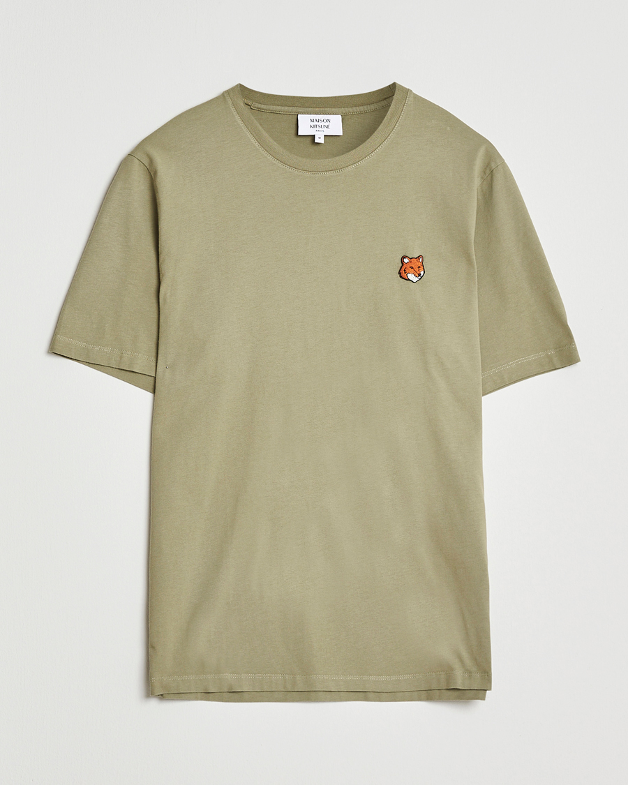 Herre | T-Shirts | Maison Kitsuné | Fox Head T-Shirt Laurel Green