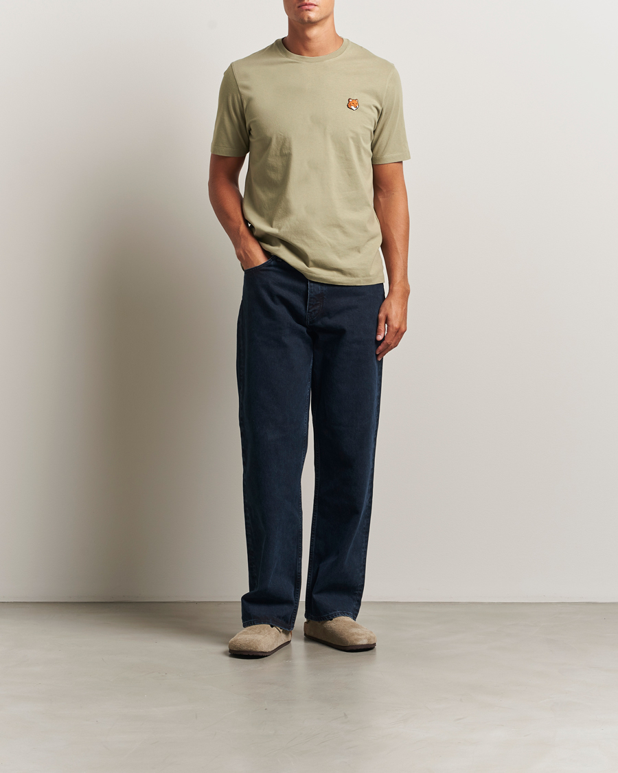 Herre | T-Shirts | Maison Kitsuné | Fox Head T-Shirt Laurel Green