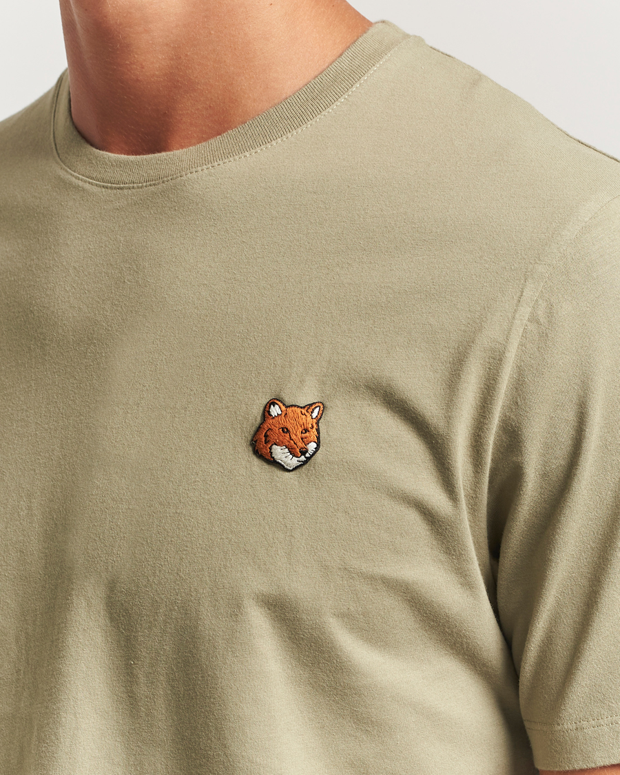 Herre | T-Shirts | Maison Kitsuné | Fox Head T-Shirt Laurel Green