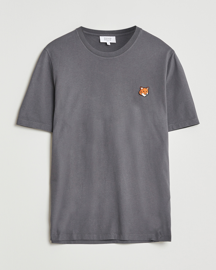 Herre | T-Shirts | Maison Kitsuné | Fox Head T-Shirt Charcoal