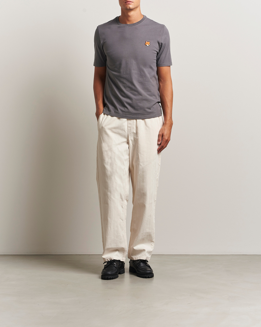 Herre | T-Shirts | Maison Kitsuné | Fox Head T-Shirt Charcoal