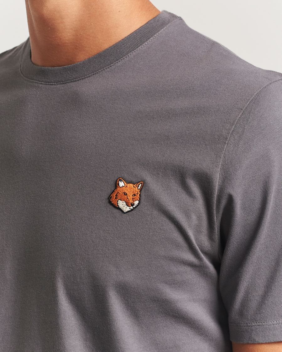 Herre | T-Shirts | Maison Kitsuné | Fox Head T-Shirt Charcoal