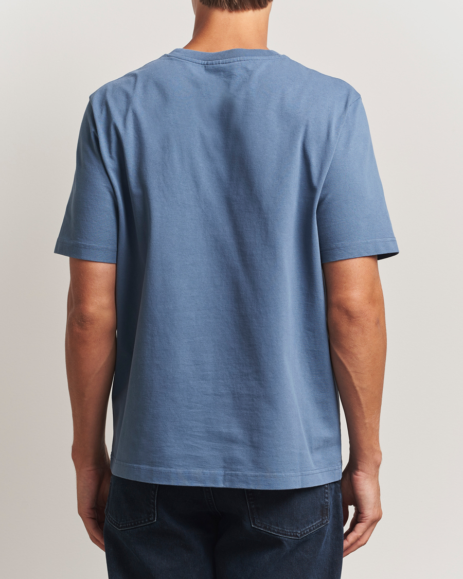 Herre | T-Shirts | Maison Kitsuné | Grey Fox Head T-Shirt Seine Blue