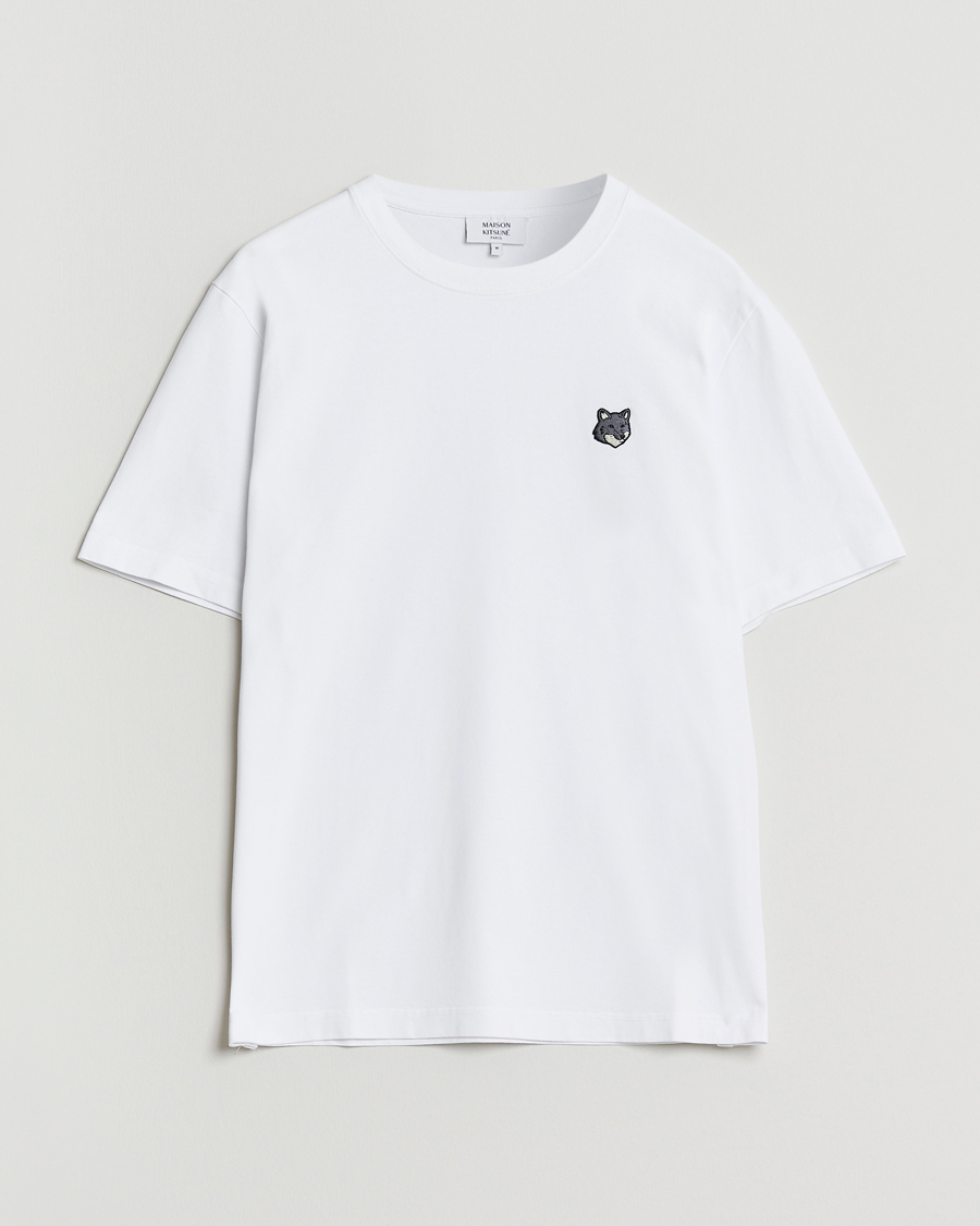 Herre | T-Shirts | Maison Kitsuné | Grey Fox Head T-Shirt White