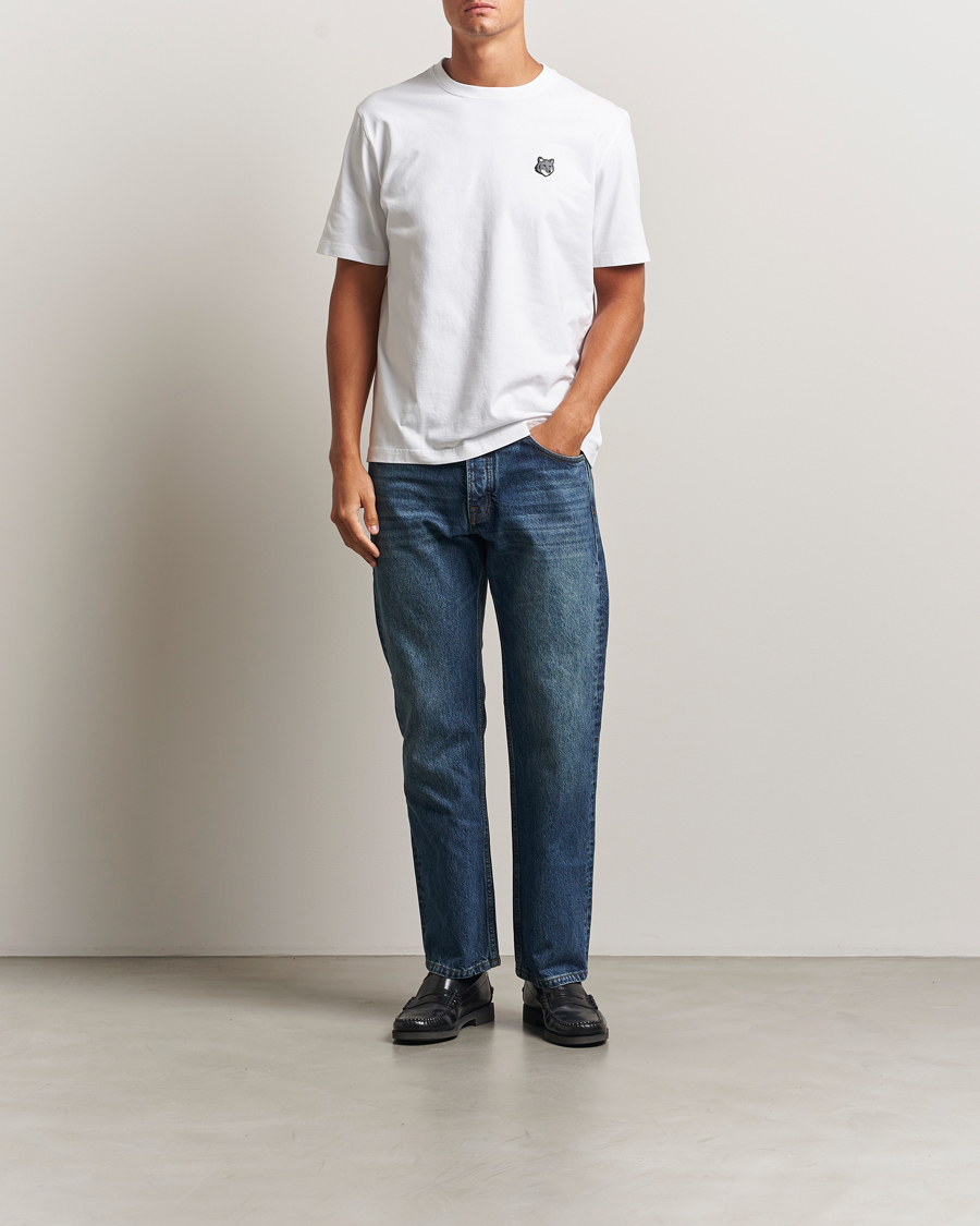 Herre | T-Shirts | Maison Kitsuné | Grey Fox Head T-Shirt White