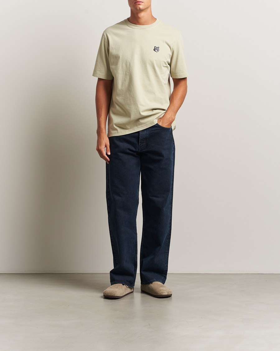Herre | T-Shirts | Maison Kitsuné | Grey Fox Head T-Shirt Stone Beige