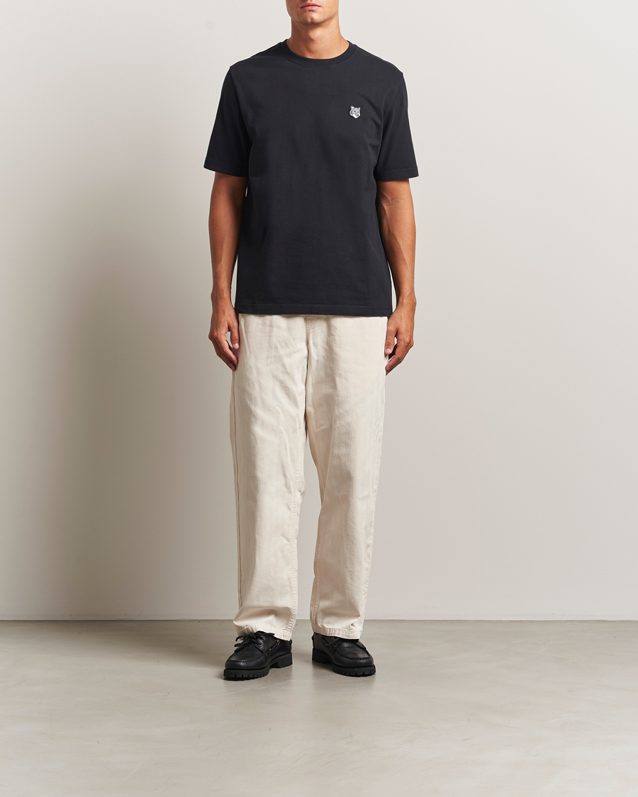 Herre | T-Shirts | Maison Kitsuné | Grey Fox Head T-Shirt Black