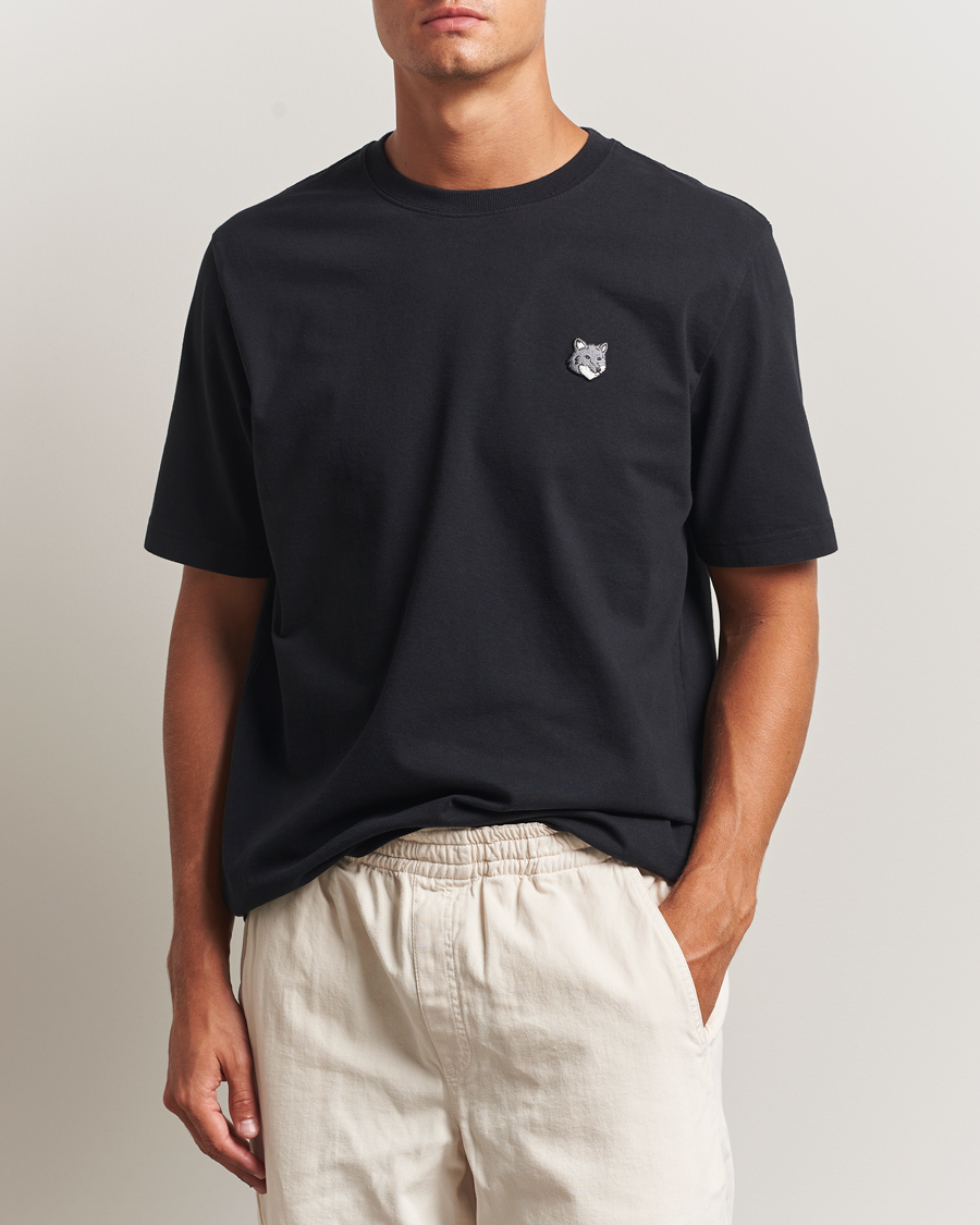 Herre | T-Shirts | Maison Kitsuné | Grey Fox Head T-Shirt Black