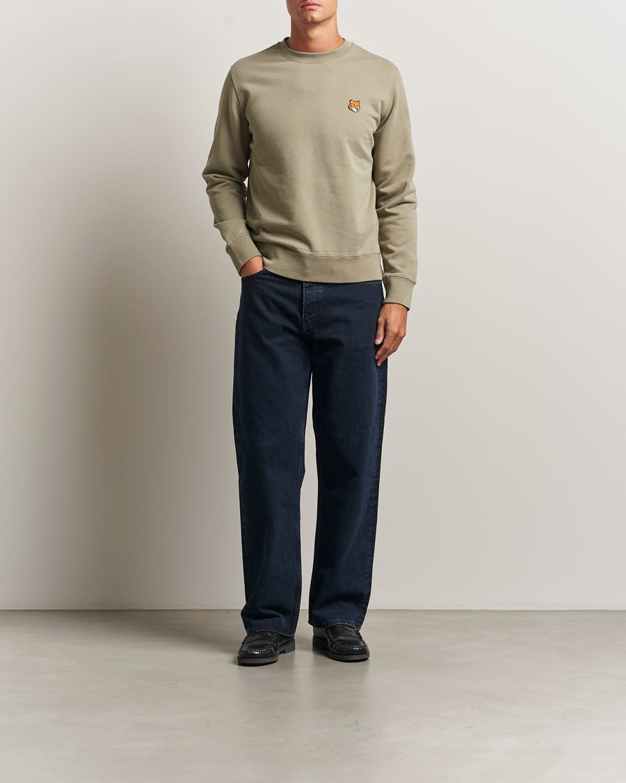 Herre | Trøjer | Maison Kitsuné | Fox Head Sweatshirt Laurel Green