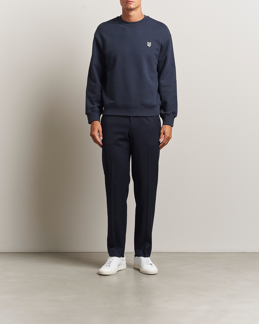 Herre | Trøjer | Maison Kitsuné | Grey Fox Head Sweatshirt Classic Navy