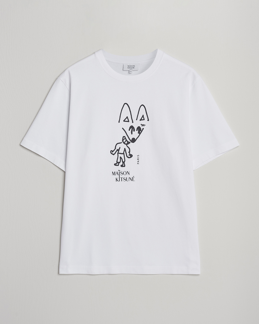 Herre | T-Shirts | Maison Kitsuné | Party Fox T-Shirt White